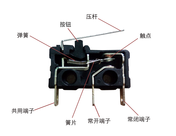 Micro switch structure diagram